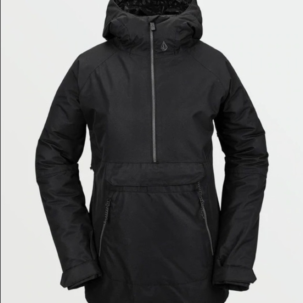 Volcom size large black Mirror Pullover Snowboard jacket shell